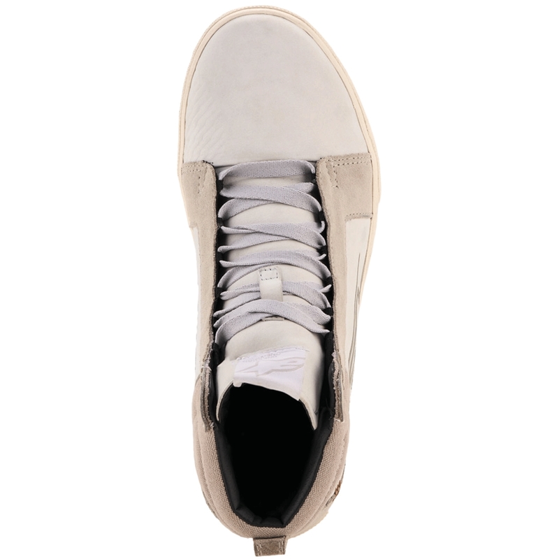 Bottes de moto en cuir Alpinestars Ride-63 Blanc-Gris-Marron