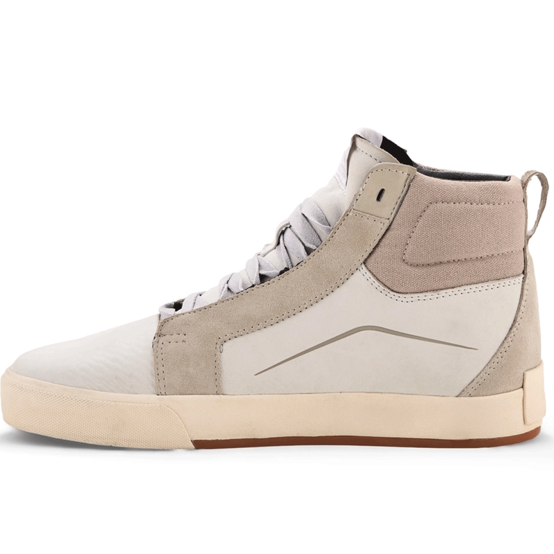 Bottes de moto en cuir Alpinestars Ride-63 Blanc-Gris-Marron