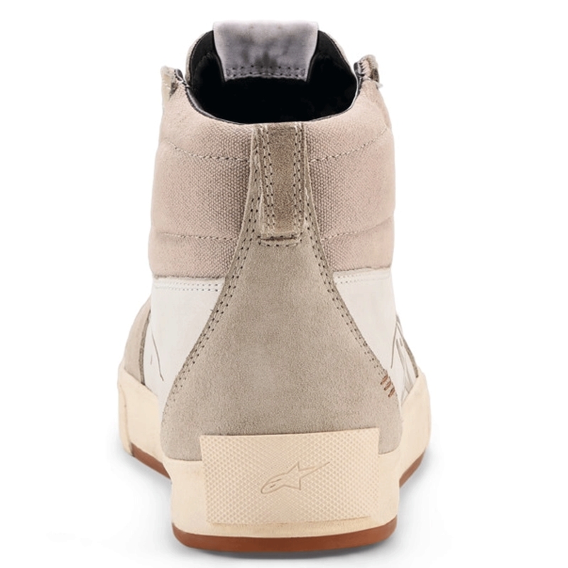Bottes de moto en cuir Alpinestars Ride-63 Blanc-Gris-Marron
