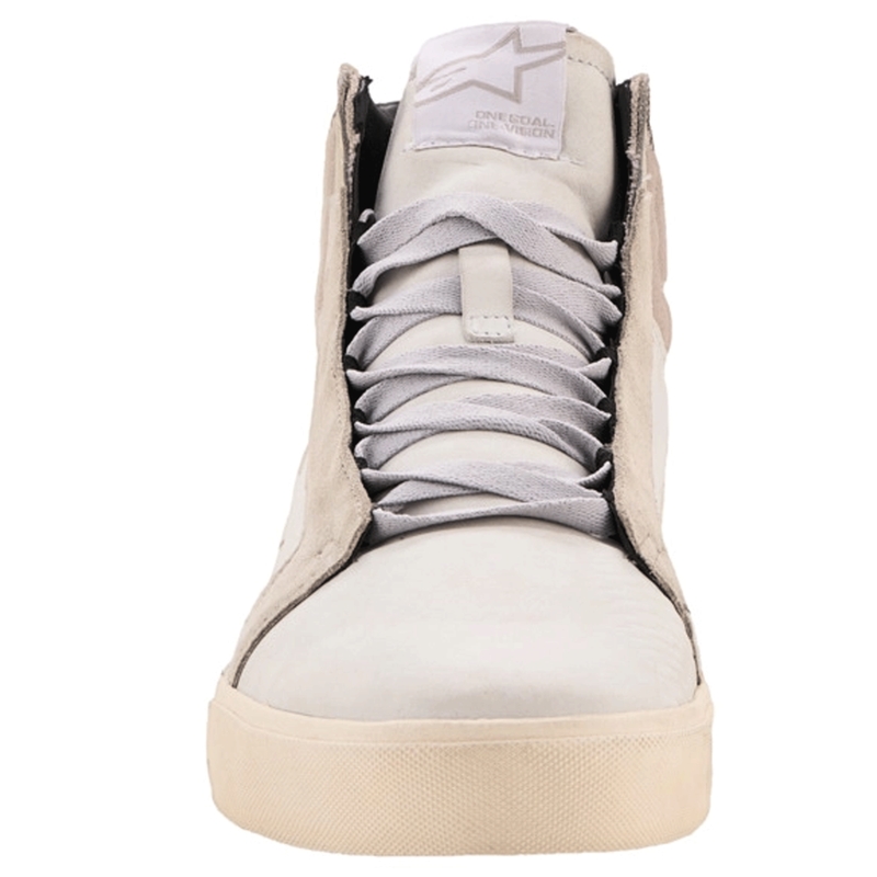 Bottes de moto en cuir Alpinestars Ride-63 Blanc-Gris-Marron