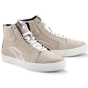 Bottes de moto Alpinestars Ride-63 en cuir blanc