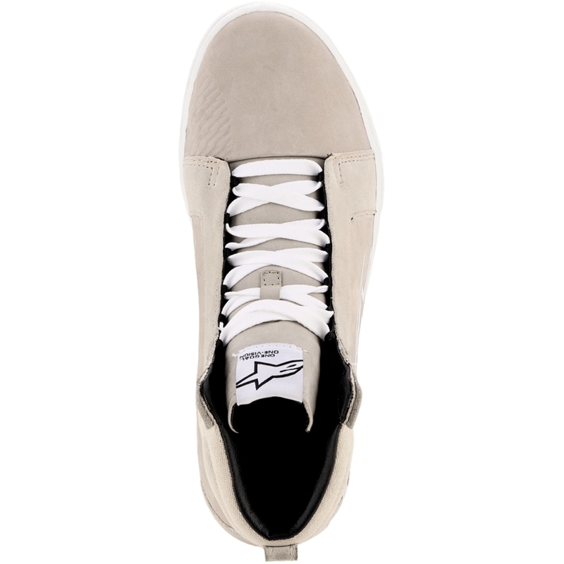 Bottes de moto Alpinestars Ride-63 en cuir blanc