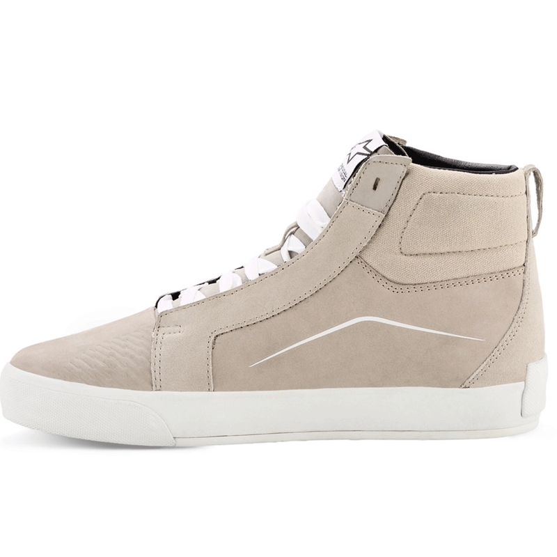 Bottes de moto Alpinestars Ride-63 en cuir blanc
