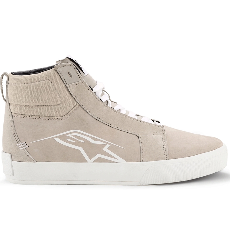 Bottes de moto Alpinestars Ride-63 en cuir blanc