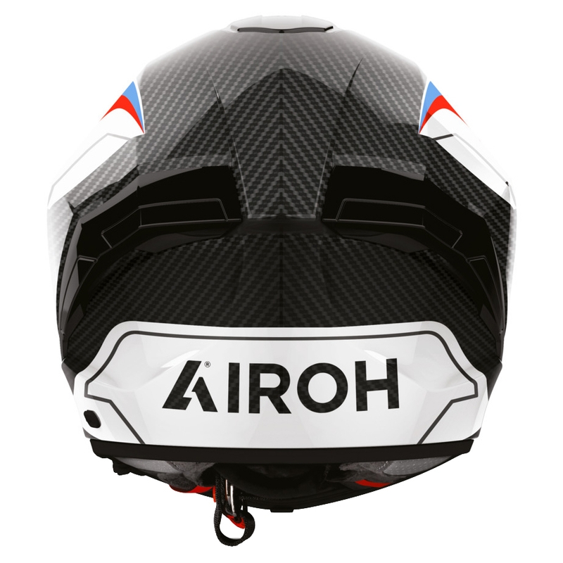 Casque intégral de moto Airoh Matryx Carbon Rank noir-blanc-bleu