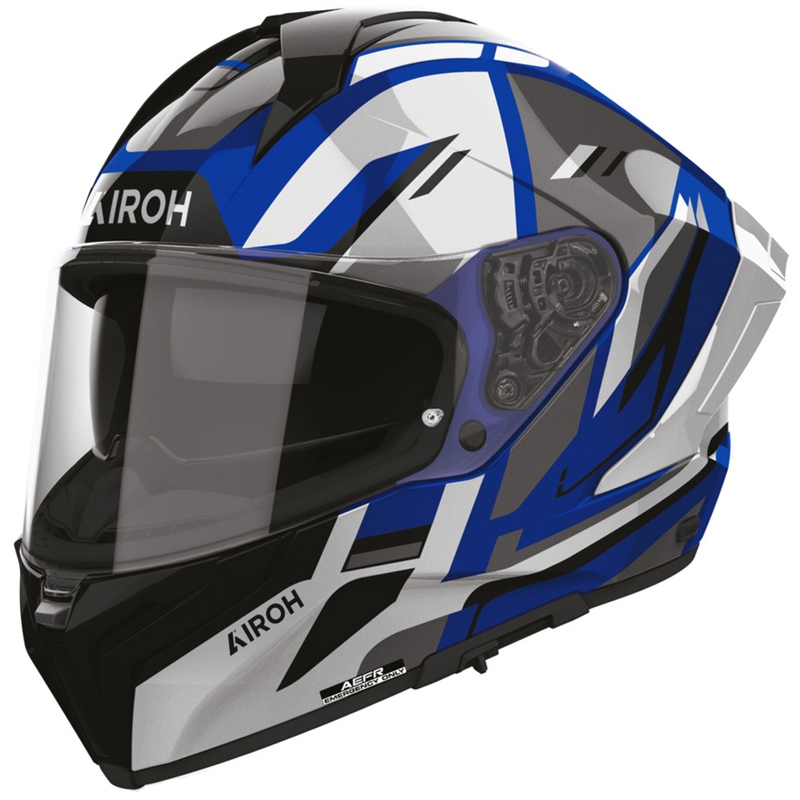 Casque intégral de moto Airoh Matryx Sentry bleu