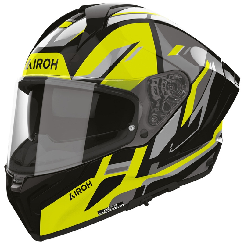 Casque intégral de moto Airoh Matryx Sentry jaune