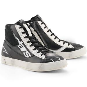 Bottes de moto Alpinestars Stated Flair noires et blanches