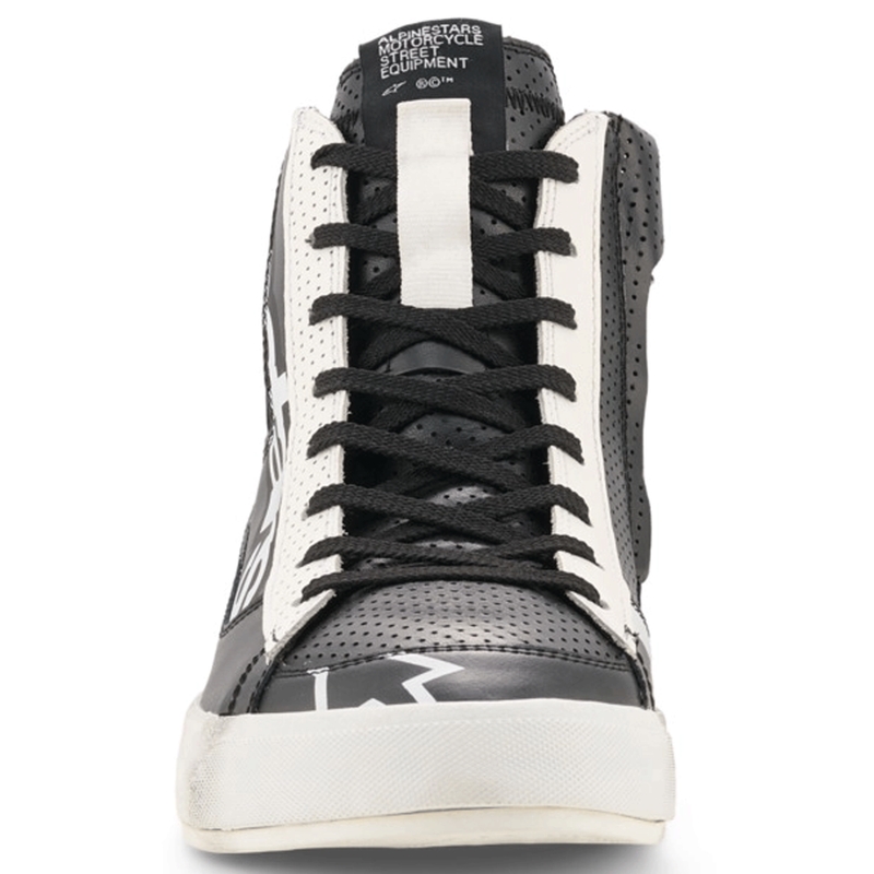 Bottes de moto Alpinestars Stated Flair noires et blanches