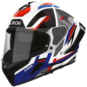 Casque intégral de moto Airoh Matryx Sentry rouge-bleu