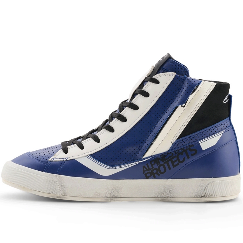 Bottes de moto Alpinestars Stated Flair bleu-blanc-noir
