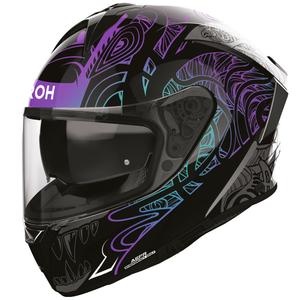 Casque intégral de moto Airoh Spark 2 Silk noir-violet