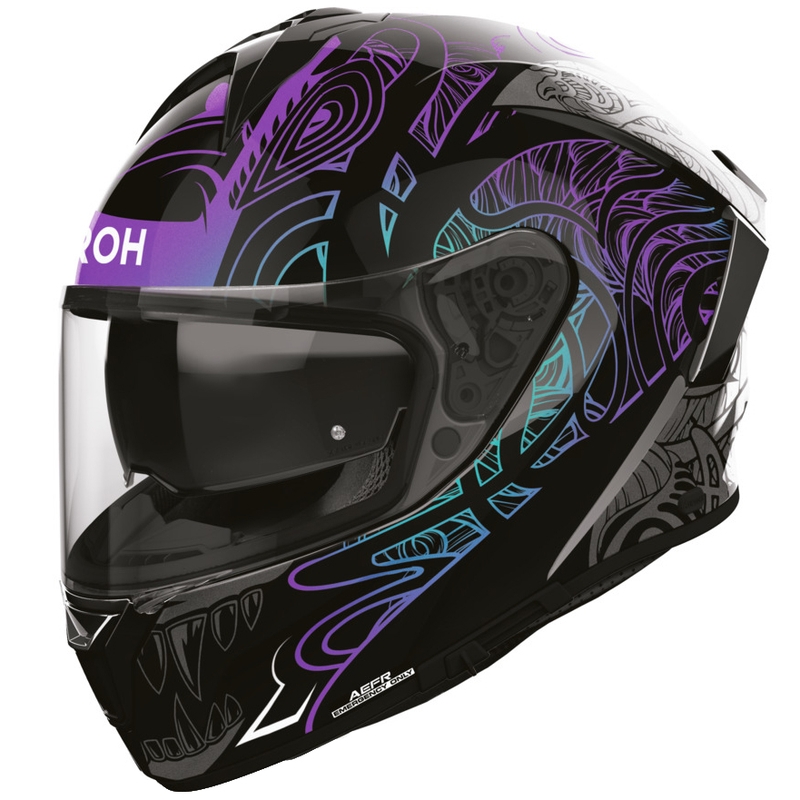 Casque intégral de moto Airoh Spark 2 Silk noir-violet