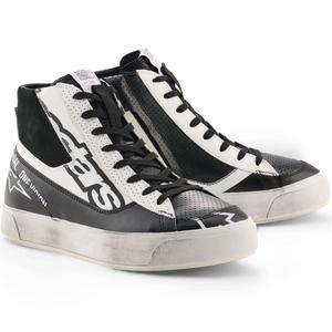 Bottes de moto Alpinestars Stella Stated Flair pour femmes, noir et blanc