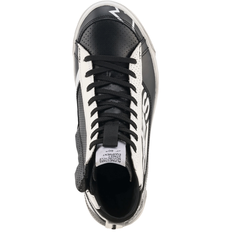 Bottes de moto Alpinestars Stella Stated Flair pour femmes, noir et blanc