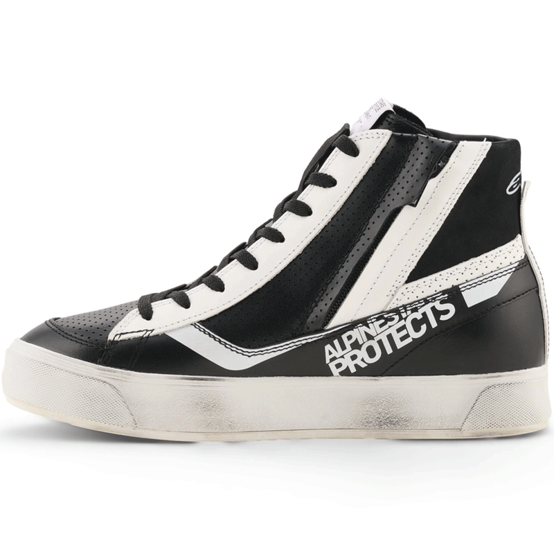 Bottes de moto Alpinestars Stella Stated Flair pour femmes, noir et blanc