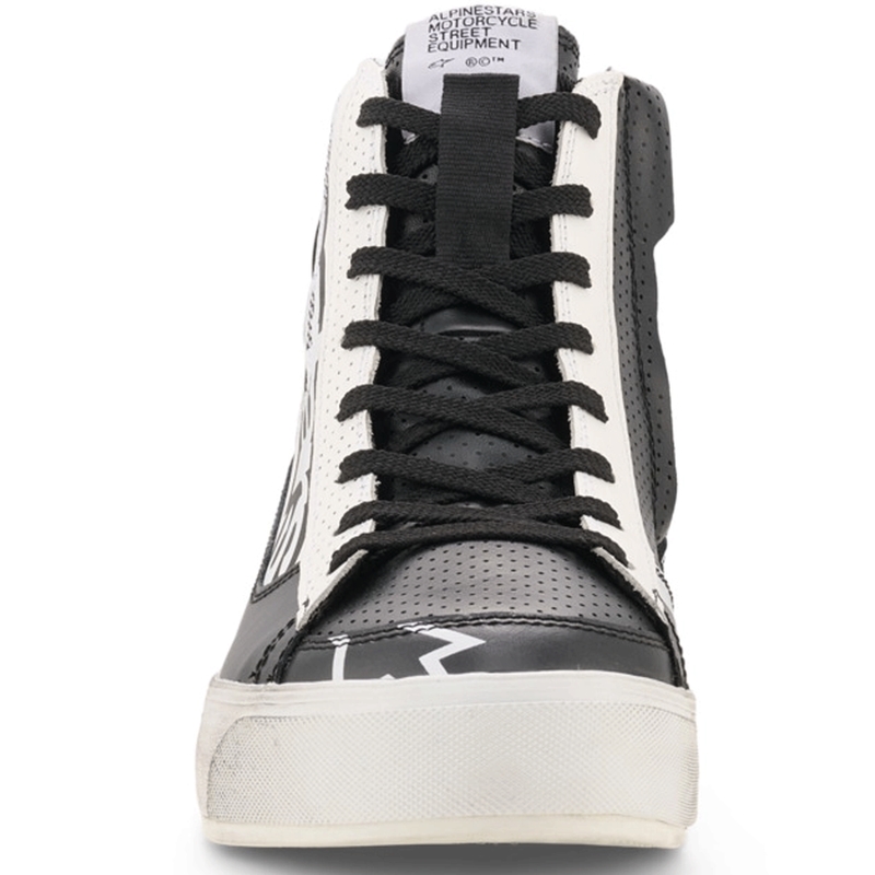 Bottes de moto Alpinestars Stella Stated Flair pour femmes, noir et blanc