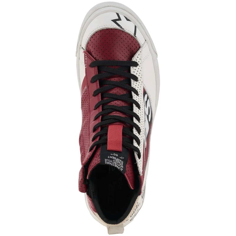 Bottes de moto Alpinestars Stella Stated Flair pour femmes, blanches et rouges