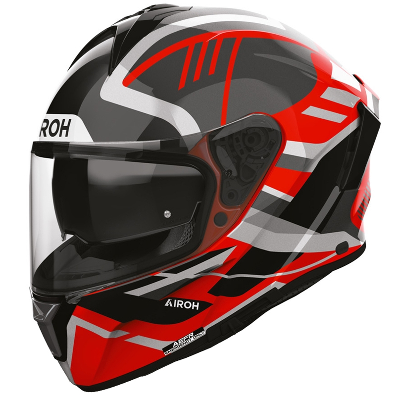 Casque intégral de moto Airoh Spark 2 Luma rouge