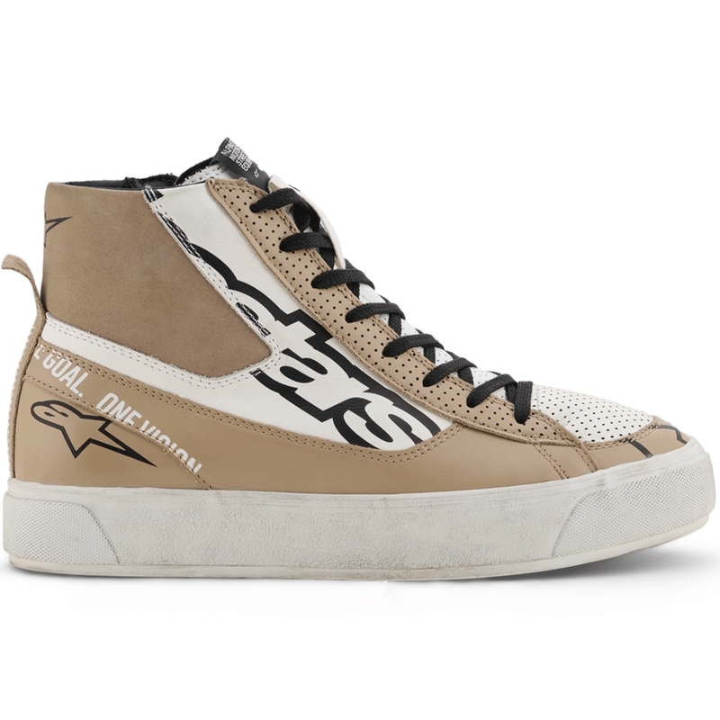 Bottes de moto Alpinestars Stella Stated Flair pour femmes, gris et blanc
