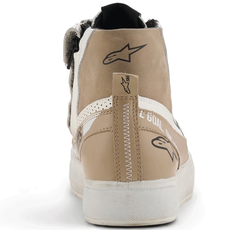 Bottes de moto Alpinestars Stella Stated Flair pour femmes, gris et blanc