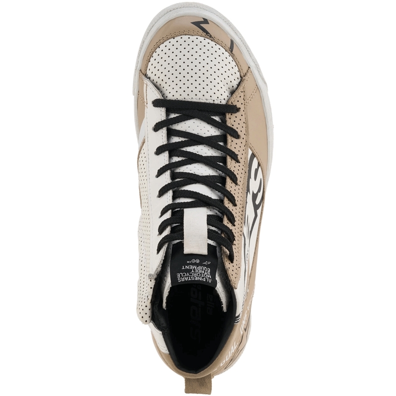 Bottes de moto Alpinestars Stella Stated Flair pour femmes, gris et blanc