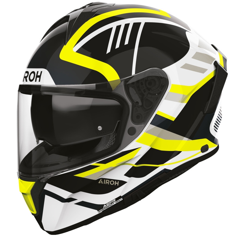 Casque intégral de moto Airoh Spark 2 Luma jaune