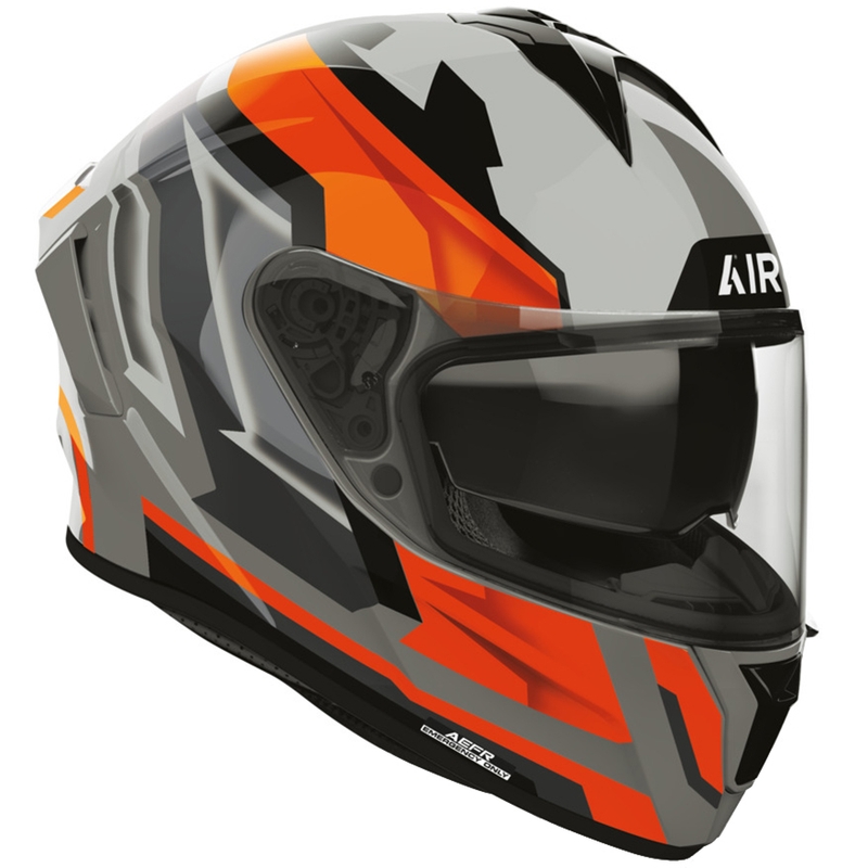 Casque intégral de moto Airoh Spark 2 Blade orange fluo