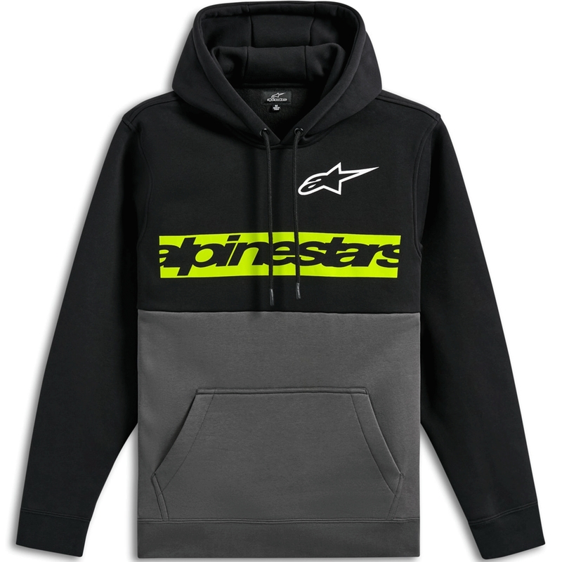 Sweat à capuche Alpinestars Parallel noir-gris