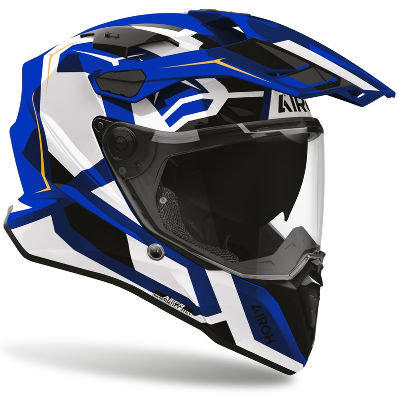 Casque de moto enduro Airoh Commander 2 Bleu polaire