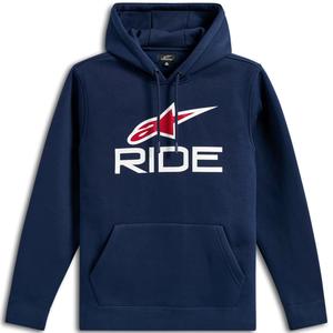 Sweat à capuche Alpinestars Ride 3 bleu-blanc-rouge