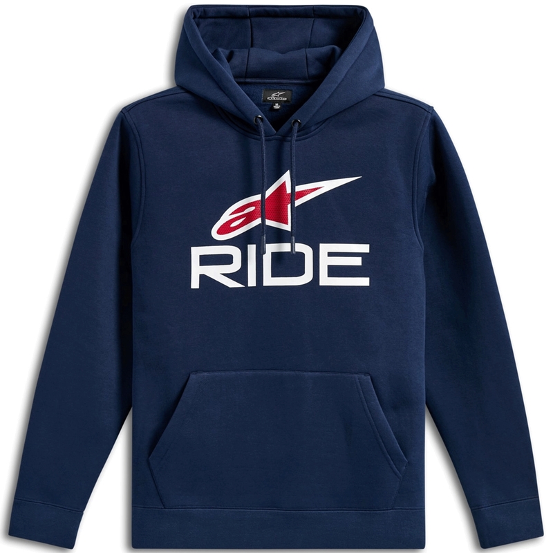 Sweat à capuche Alpinestars Ride 3 bleu-blanc-rouge