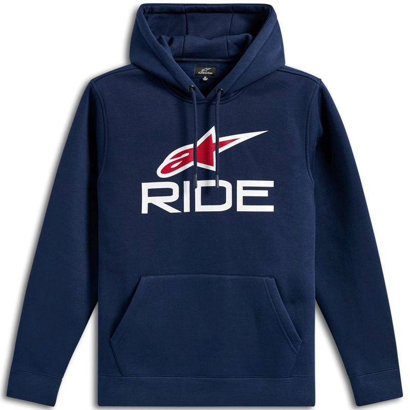 Sweat à capuche Alpinestars Ride 3 bleu-blanc-rouge