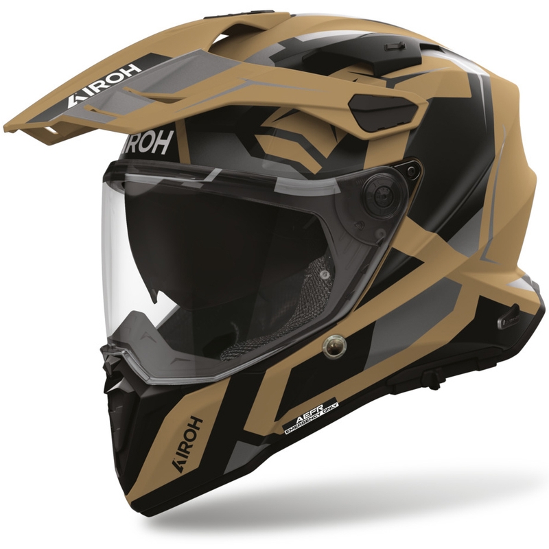 Casque de moto Airoh Commander 2 Polar Enduro Sable mat