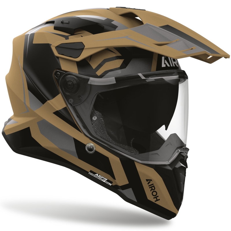 Casque de moto Airoh Commander 2 Polar Enduro Sable mat
