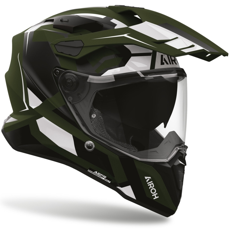 Casque intégral de moto Airoh Commander 2 Polar vert mat