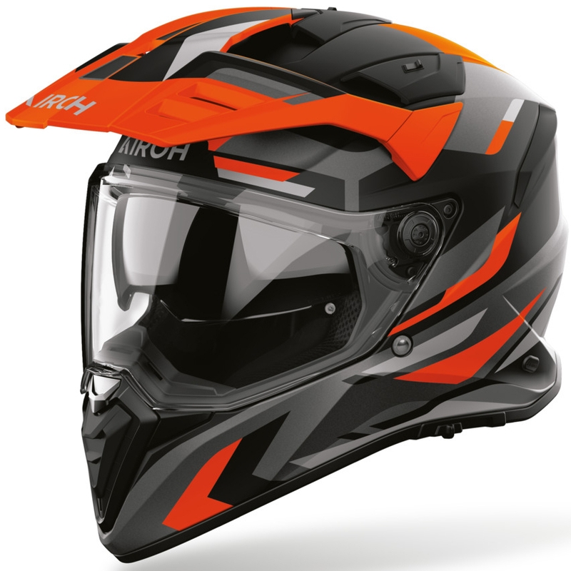 Casque de moto enduro Airoh BADX-X Glitch orange mat