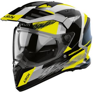 Casque de moto enduro Airoh BADX-X Airspeed jaune