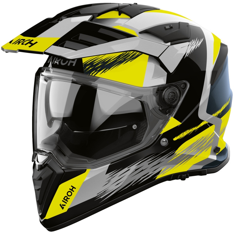 Casque de moto enduro Airoh BADX-X Airspeed jaune