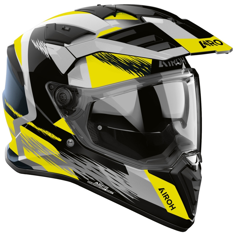 Casque de moto enduro Airoh BADX-X Airspeed jaune