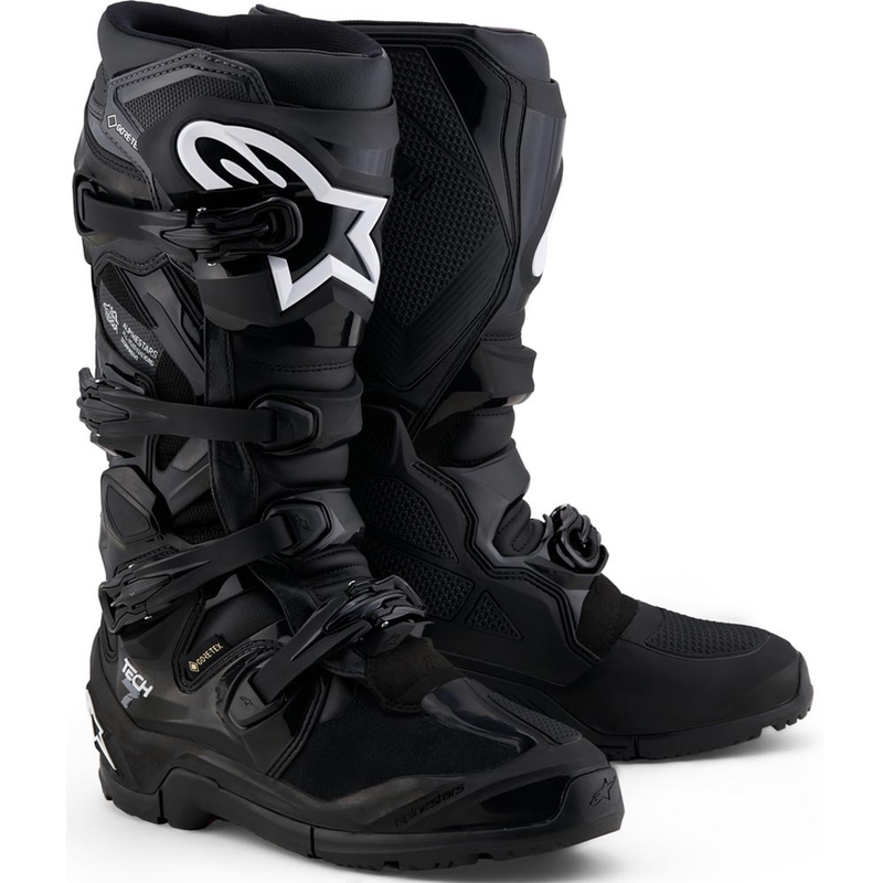 Bottes de moto Alpinestars Tech 7 Enduro Gore-Tex® Noir-Gris foncé