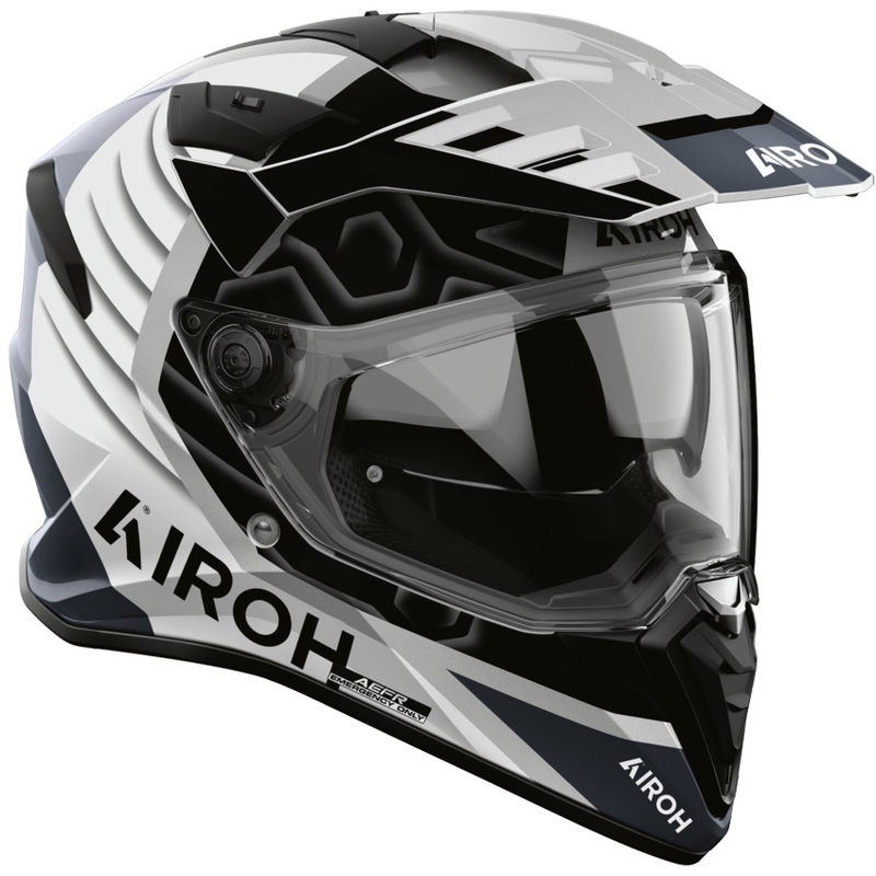 Casque de moto enduro Airoh BADX-X Cube gris