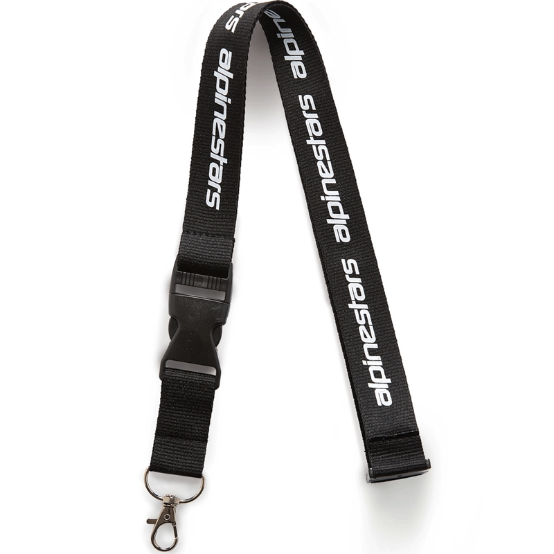 Lanière porte-clés Alpinestars Linear noire et blanche