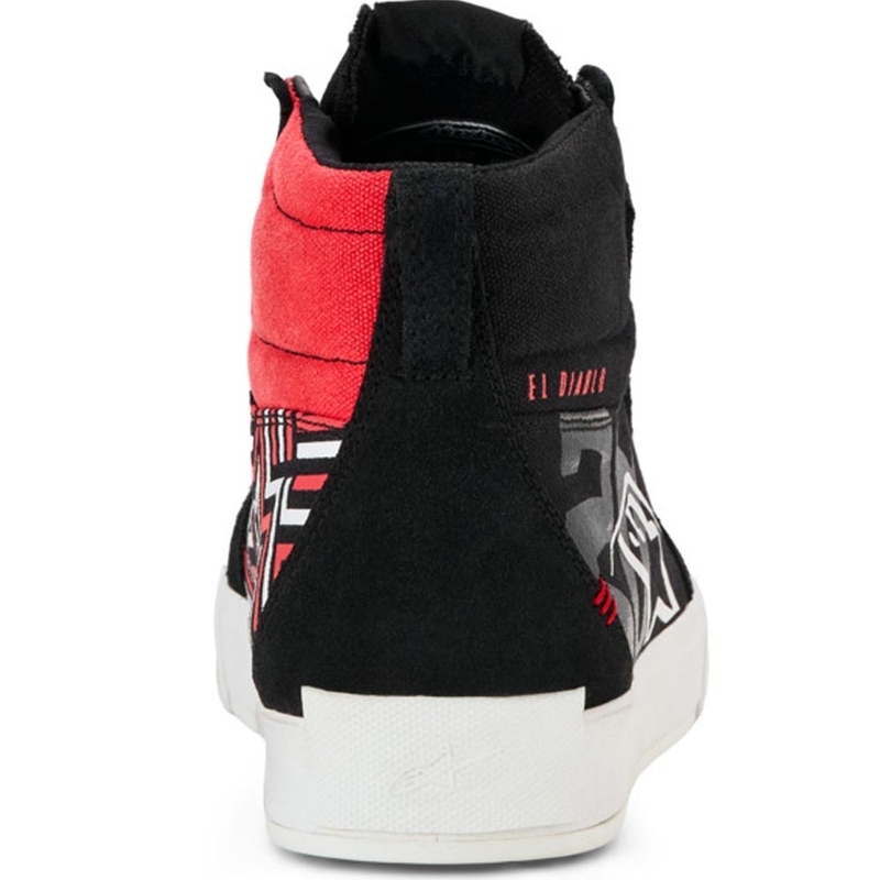 Bottes de moto Alpinestars Ride-63 Canvas FQ20 Noir-Blanc-Rouge