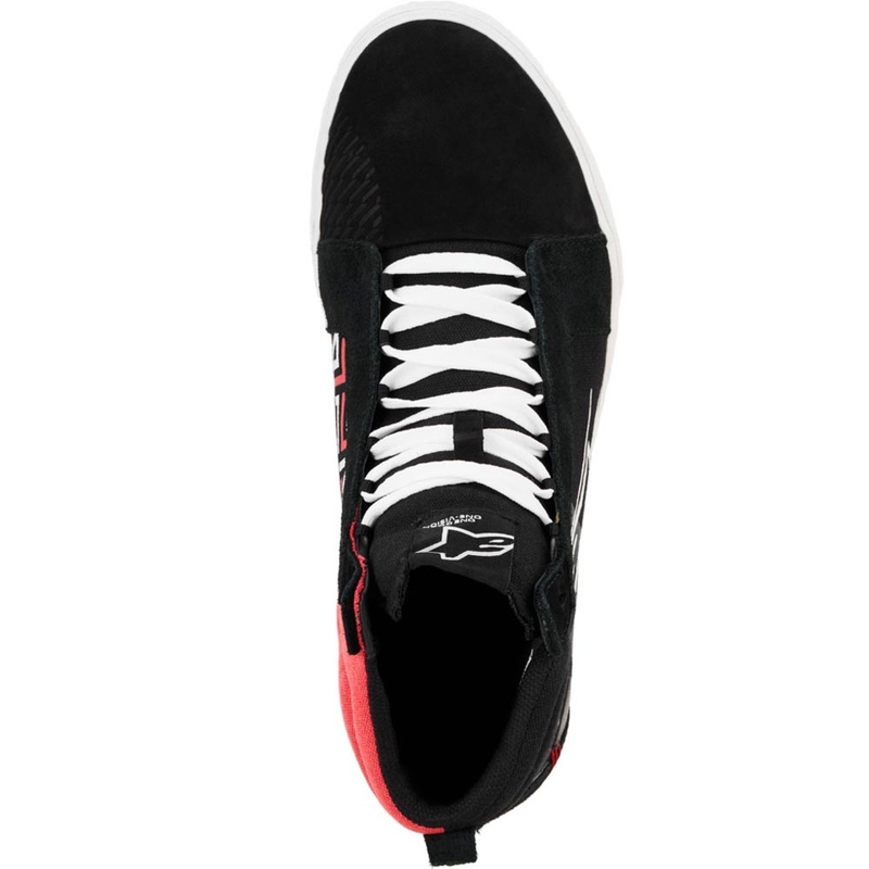 Bottes de moto Alpinestars Ride-63 Canvas FQ20 Noir-Blanc-Rouge