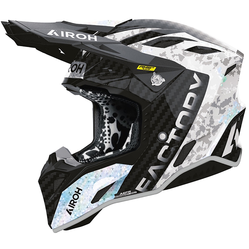 Casque de motocross Airoh Aviator Factory Bitmap Carbon gris