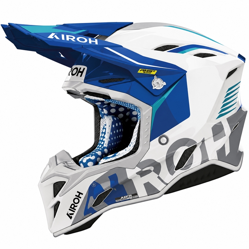 Casque de motocross Airoh Aviator Factory Blame bleu