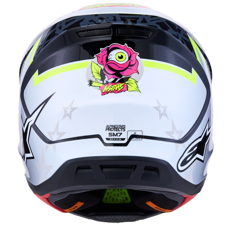 Casque de motocross Alpinestars Supertech S-M7 Blaster gris-jaune fluo