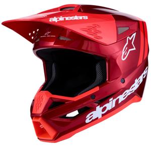 Casque de motocross Alpinestars S-M3 Radium rouge fluo et blanc