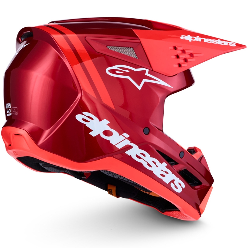 Casque de motocross Alpinestars S-M3 Radium rouge fluo et blanc
